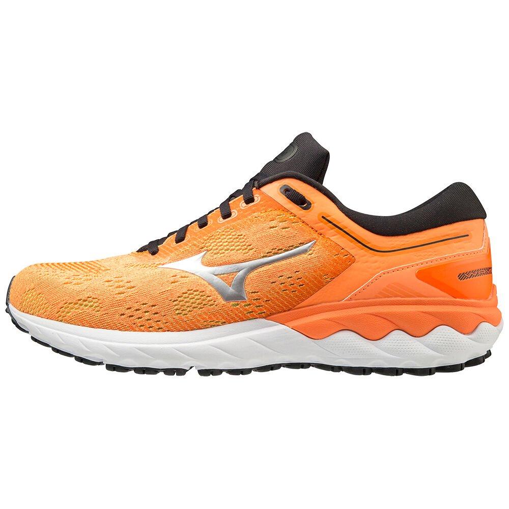 Mizuno Men's Running Shoes Wave Skyrise Orange/Black - JXIQKON-20